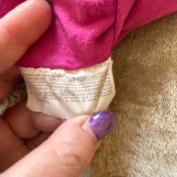 JMS Just My Size Pink with blue and yellow flowers 100% cotton t-shirt Size 2X - Picture 6 of 8